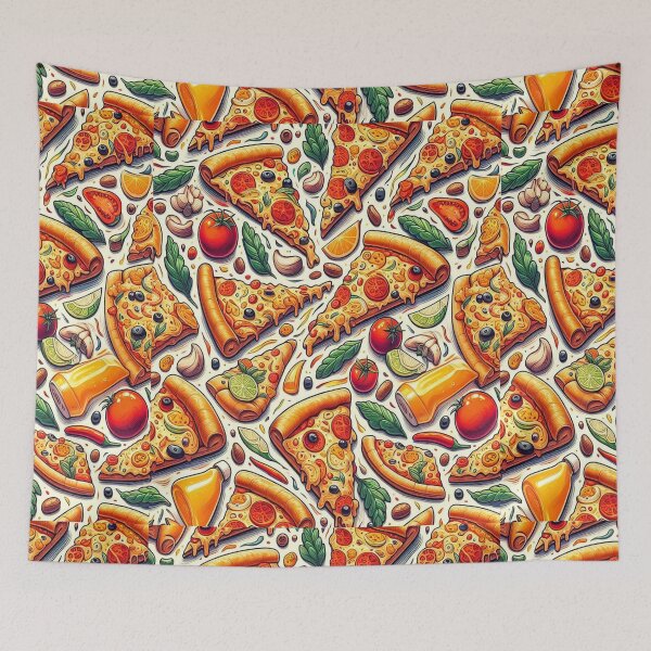 Item preview, Dripping Pizza Slice Pattern designed and sold by PatternInArt.