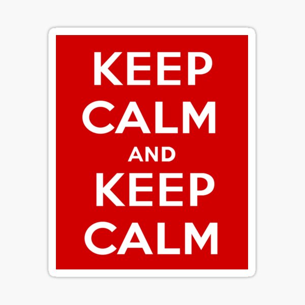 Vista previa del artículo con la obra «Keep Calm and Keep Calm», diseñado y vendido por Socjoh.