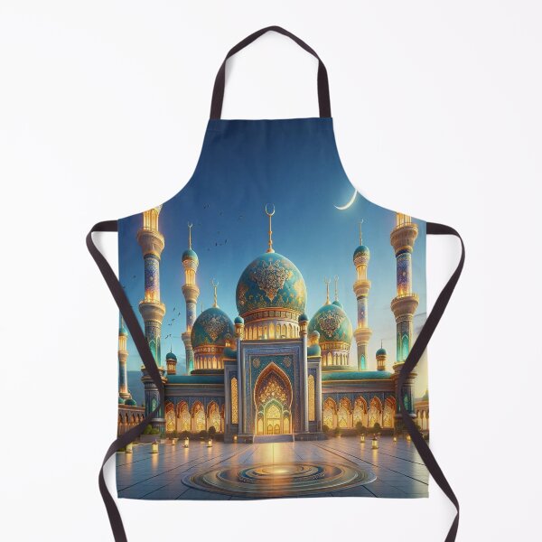 Item preview, Splendid Mosque at Sunset: Luminous Oriental Painting designed and sold by UrbainEcho.
