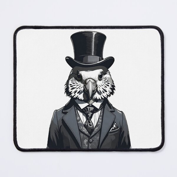 Item preview, Victorian Budgie in a Top Hat designed and sold by BovineDesignsCA.