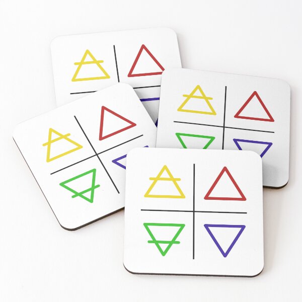Item preview, Four Elements Alchemical Triangles designed and sold by hexhutch.