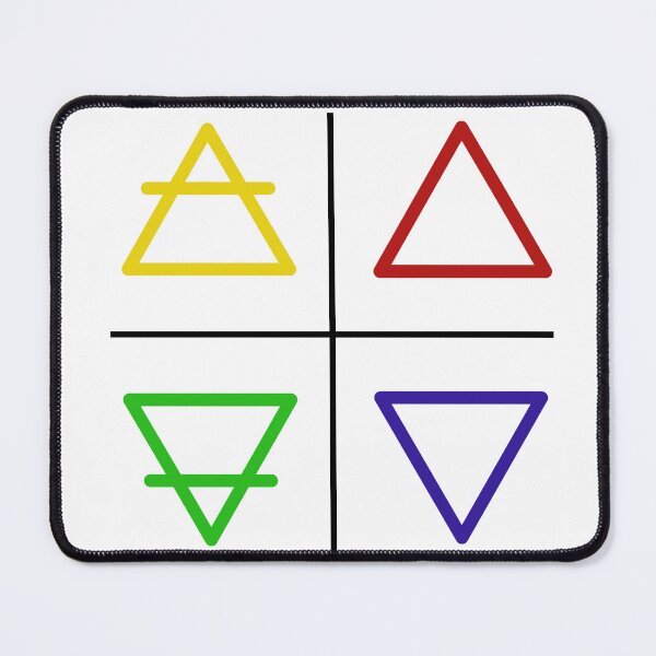Item preview, Four Elements Alchemical Triangles designed and sold by hexhutch.