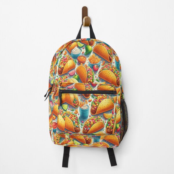 Item preview, Tacos and French Fry - Food Pattern  designed and sold by PatternInArt.
