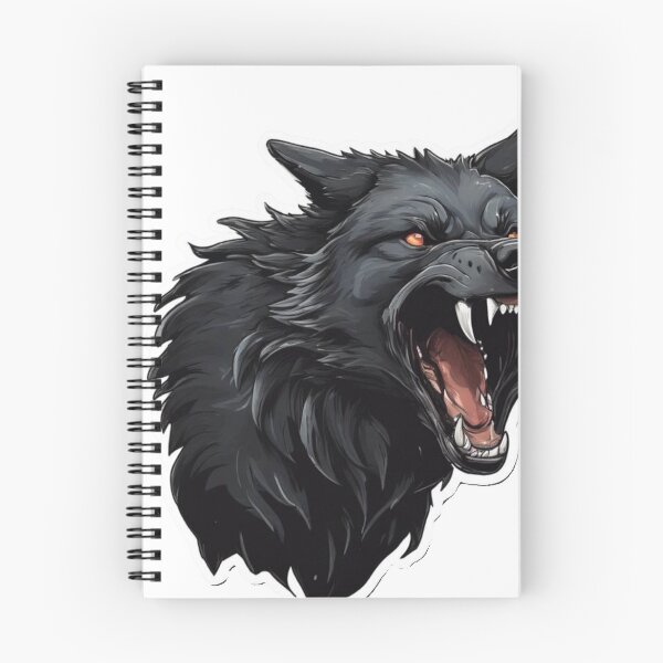 Item preview, black wolf growling designed and sold by Catfighter.