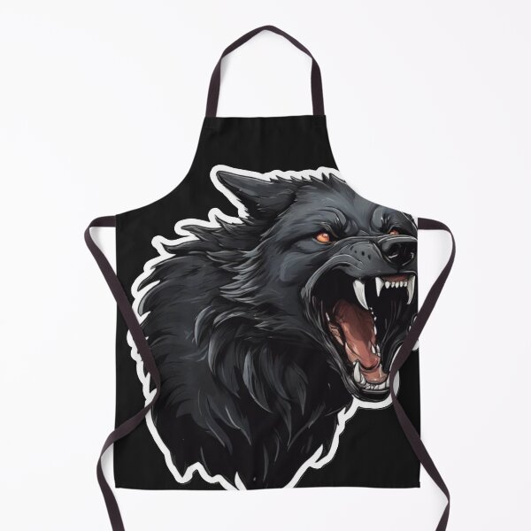 Item preview, black wolf growling designed and sold by Catfighter.
