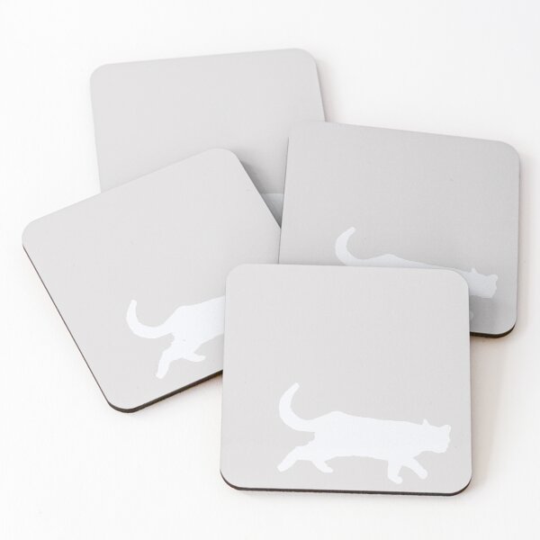 Item preview, Miss Emmy On Her Way Out (cat walking away) - in white designed and sold by Brandon Anschultz.