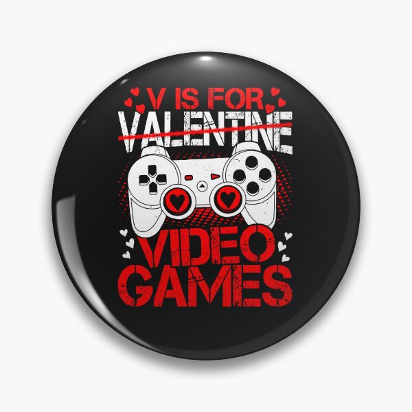 Item preview, V is for Video Games - Valentine's Day Gamer Special designed and sold by Pobru.