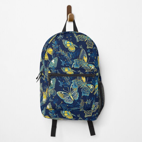 Item preview, Blues and Yellows Contemporary Retro Butterfly and Bugs fabric designs designed and sold by Andimoot.