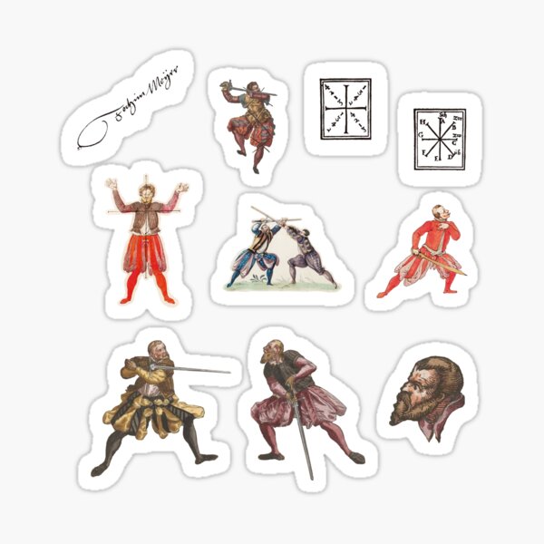 Artikel-Vorschau von Joachim Meyer HEMA / Historisches Fecht-Stickerpaket, designt und verkauft von historicalmerch.