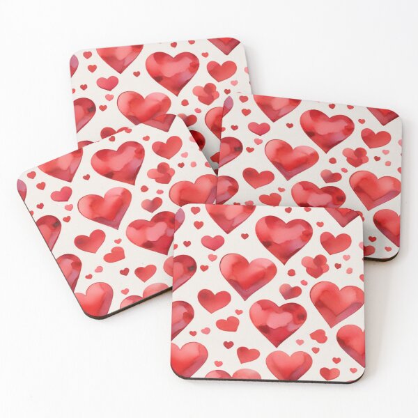 Item preview, Red  Hearts Pattern designed and sold by PatternInArt.
