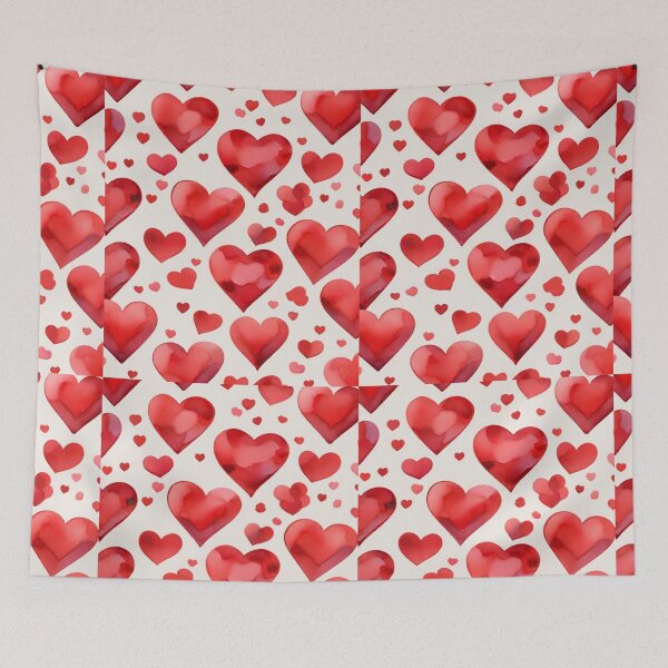 Item preview, Red  Hearts Pattern designed and sold by PatternInArt.