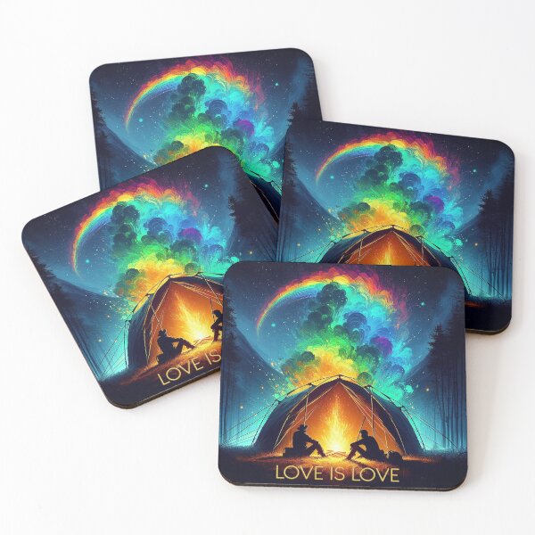 Item preview, LOVE IS LOVE-GAY-TOGETHER-NIGHT-RAINBOW designed and sold by DesignAnother.