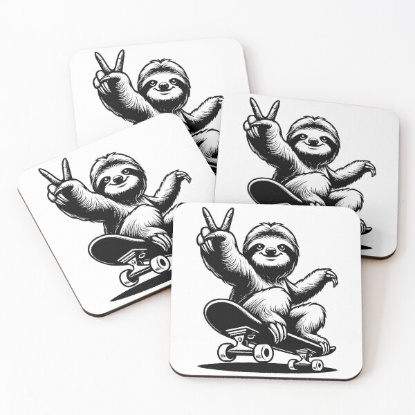 Item preview, Skate Sloth - Skateboarding Lovers, fun designed and sold by MTBSkaterLoversTees.
