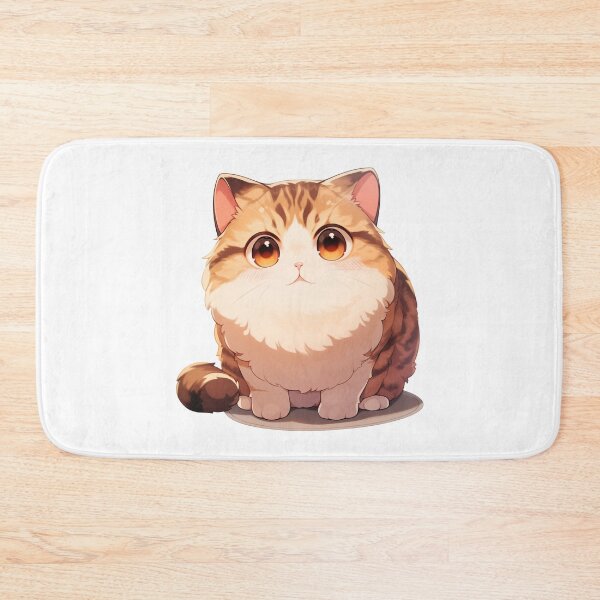 Item preview, Cute Kawaii Big Fluffy Cat designed and sold by CozyKawaiiArt.