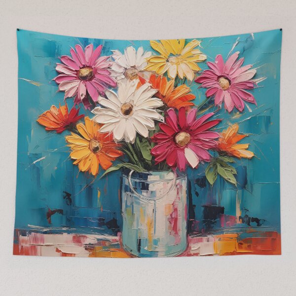 Item preview, Bold Acrylic flower arrangement painting print designed and sold by dcrc.
