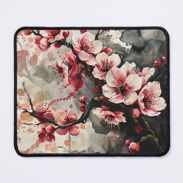 Item preview, Delicate Cherry Blossoms In The Style Of Japanese Ink designed and sold by Obsidian Ink by Wilshire.