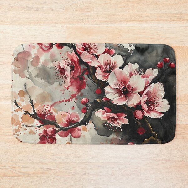 Item preview, Delicate Cherry Blossoms In The Style Of Japanese Ink designed and sold by Obsidian Ink by Wilshire.