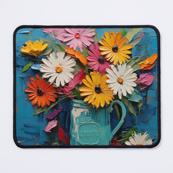 Item preview, bold acrylic flower arrangement painting print designed and sold by dcrc.