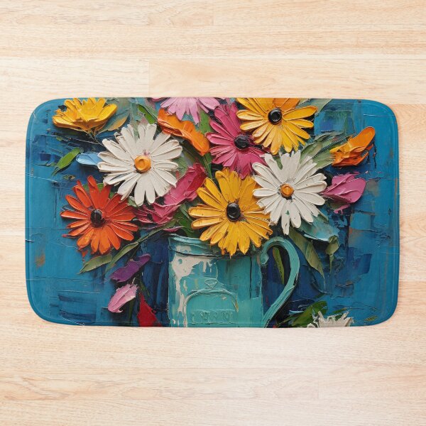 Item preview, bold acrylic flower arrangement painting print designed and sold by dcrc.