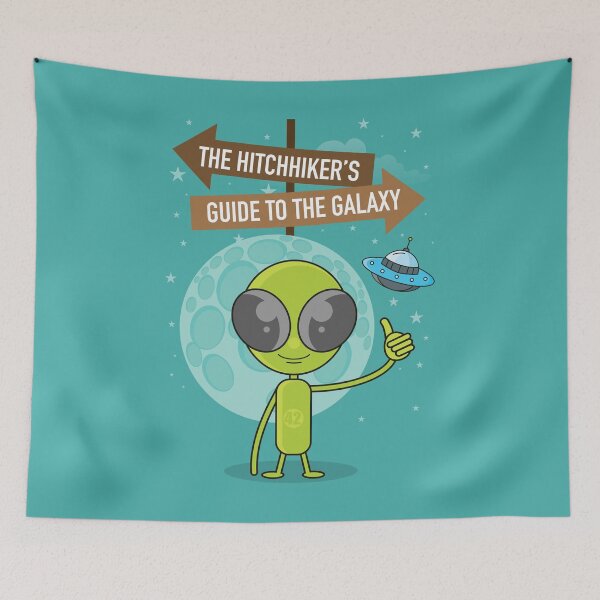 Item preview, The Hitchhiker’s Guide to the Galaxy - Alternative Movie Poster designed and sold by MoviePosterBoy.