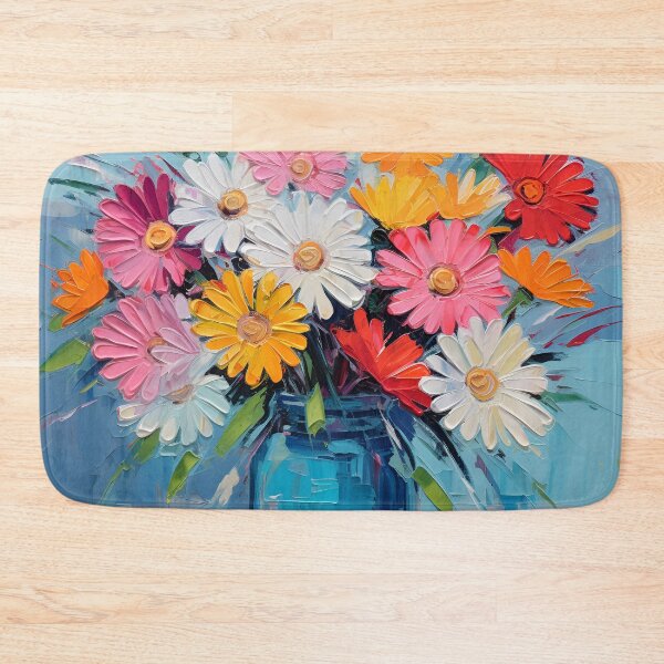 Item preview, bold acrylic flower arrangement painting print designed and sold by dcrc.