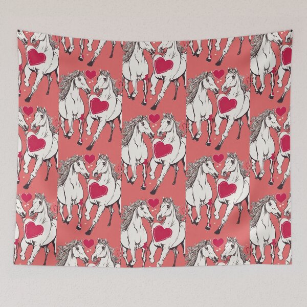 Item preview, Who loves Valentine s day horses cute horses designed and sold by Suzie-Mara.