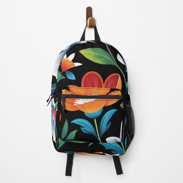 Item preview, Vintage Tropical Floral with Black Background Acrylics Painting designed and sold by MarikaJohnson.