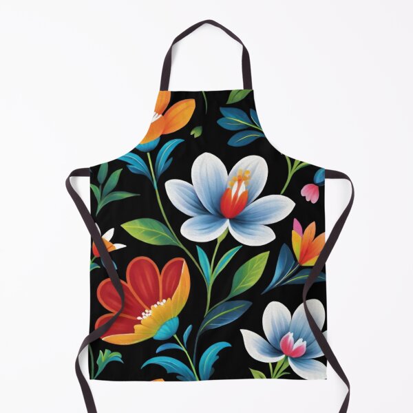 Item preview, Vintage Tropical Floral with Black Background Acrylics Painting designed and sold by MarikaJohnson.