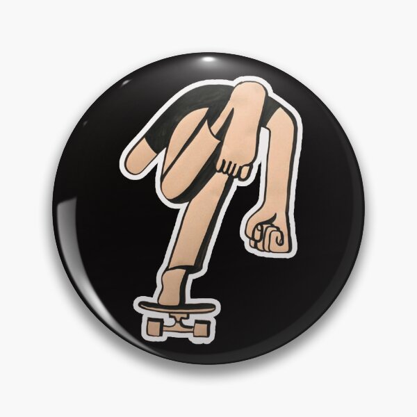 Item preview, barefoot skating illustration designed and sold by Ratatatts.