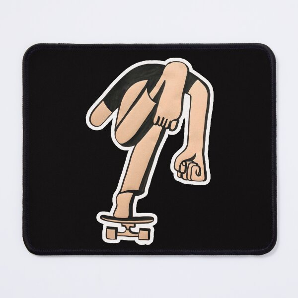Item preview, barefoot skating illustration designed and sold by Ratatatts.