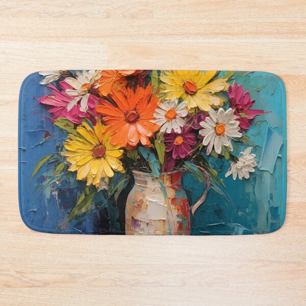 Item preview, bold acrylic flower arrangement painting print designed and sold by dcrc.
