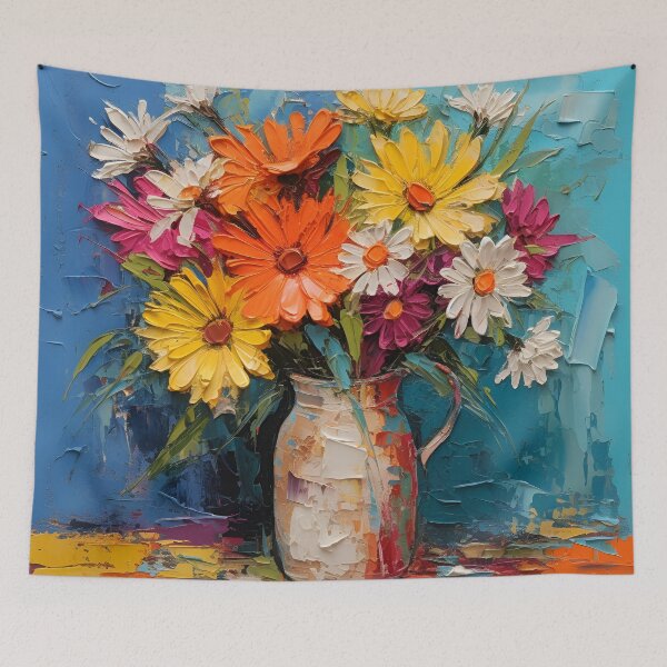 Item preview, bold acrylic flower arrangement painting print designed and sold by dcrc.