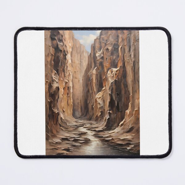 Item preview, A river flows through a gorge surrounded by sandstone, vintage oil painting designed and sold by CreativeSparkzz.