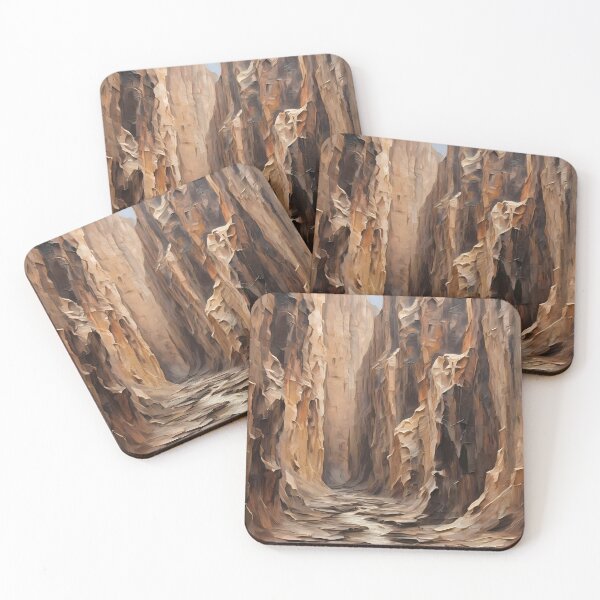 Item preview, A river flows through a gorge surrounded by sandstone, vintage oil painting designed and sold by CreativeSparkzz.