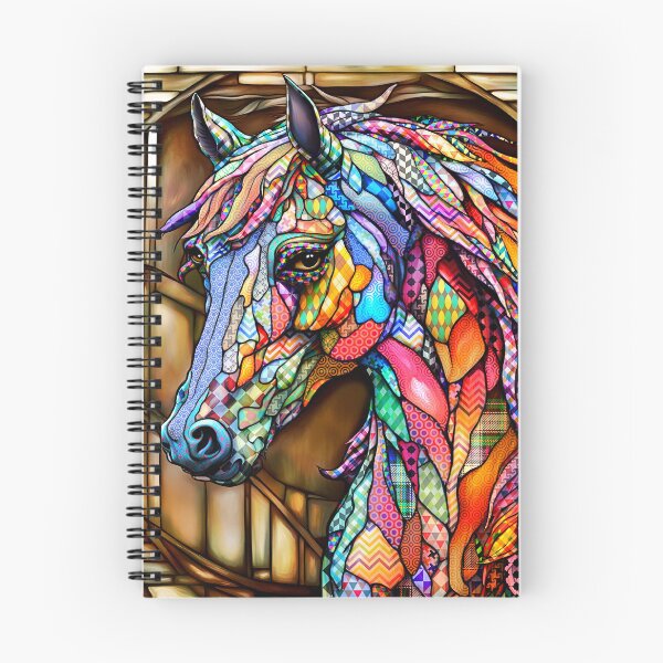 Item preview, Stained Glass Horse 14 multicolor Patterns designed and sold by artbylucie.