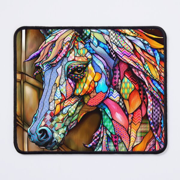 Item preview, Stained Glass Horse 14 multicolor Patterns designed and sold by artbylucie.