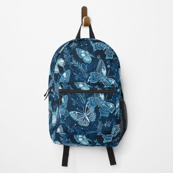 Item preview, Shades of Blue Contemporary Retro Butterfly and Bugs fabric designs designed and sold by Andimoot.