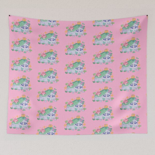 Item preview, Cute smiling garden rock with flowers and mushrooms designed and sold by lizdejupiter.