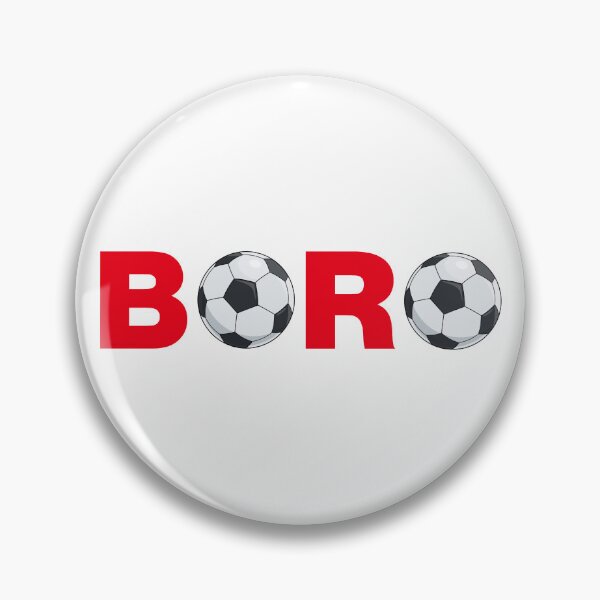 Item preview, Boro Footballs Red on White designed and sold by Logo-A-GoGo.