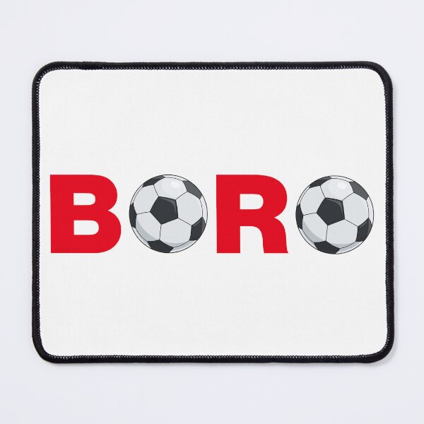 Item preview, Boro Footballs Red on White designed and sold by Logo-A-GoGo.