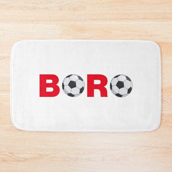 Item preview, Boro Footballs Red on White designed and sold by Logo-A-GoGo.