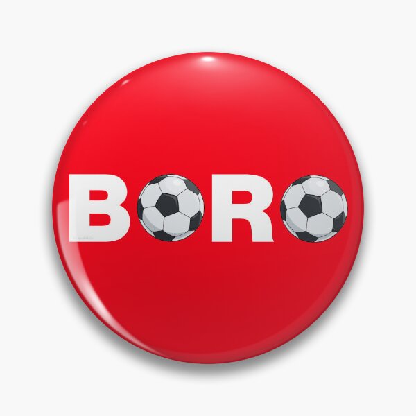 Item preview, Boro Footballs White on Red designed and sold by Logo-A-GoGo.