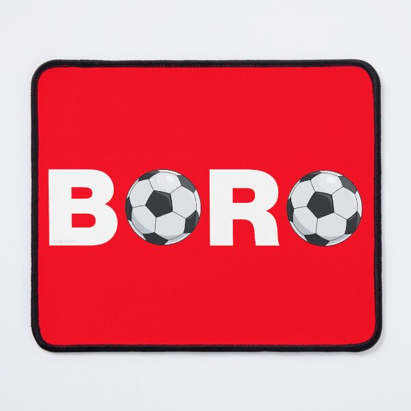 Item preview, Boro Footballs White on Red designed and sold by Logo-A-GoGo.