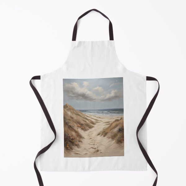 Item preview, A sand dune on a beautiful beach, vintage oil painting designed and sold by CreativeSparkzz.