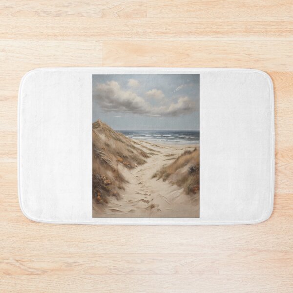 Item preview, A sand dune on a beautiful beach, vintage oil painting designed and sold by CreativeSparkzz.