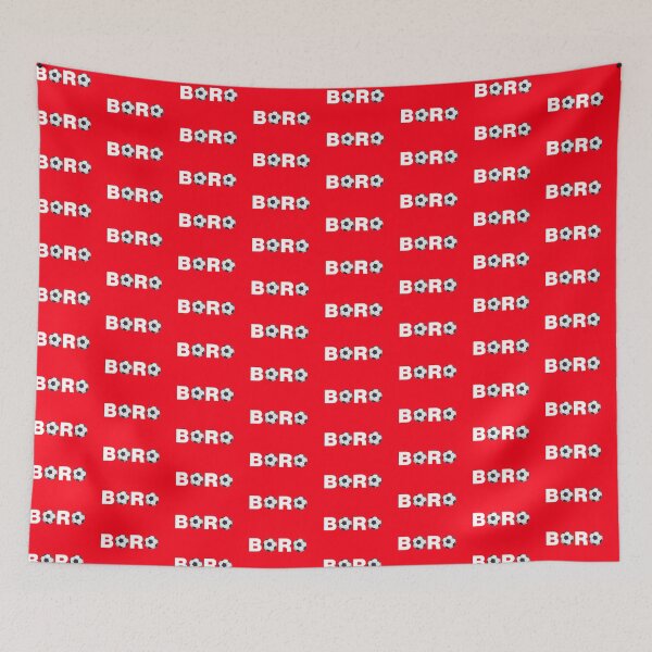 Item preview, Boro Footballs White on Red designed and sold by Logo-A-GoGo.