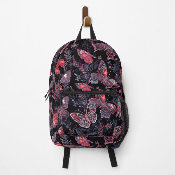 Item preview, Black and red Contemporary Retro Butterfly and Bugs fabric designs designed and sold by Andimoot.