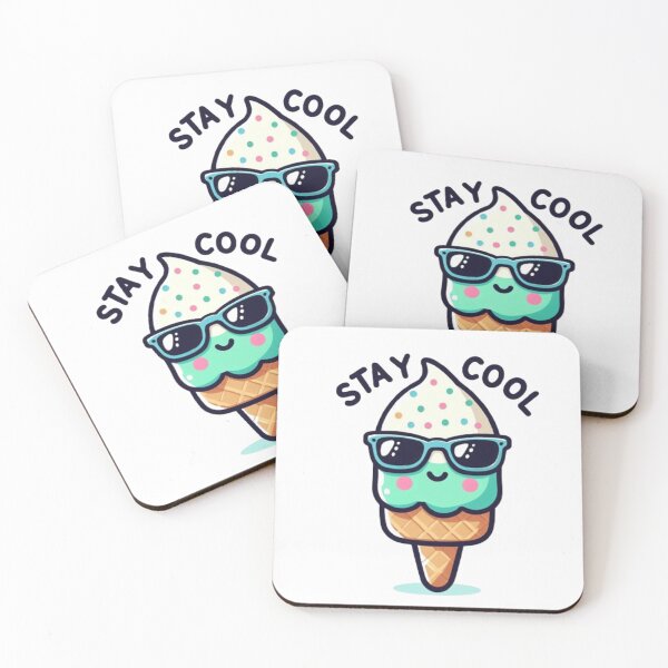 Item preview, Cute ice cream with the saying, "Stay cool" designed and sold by Culmika.