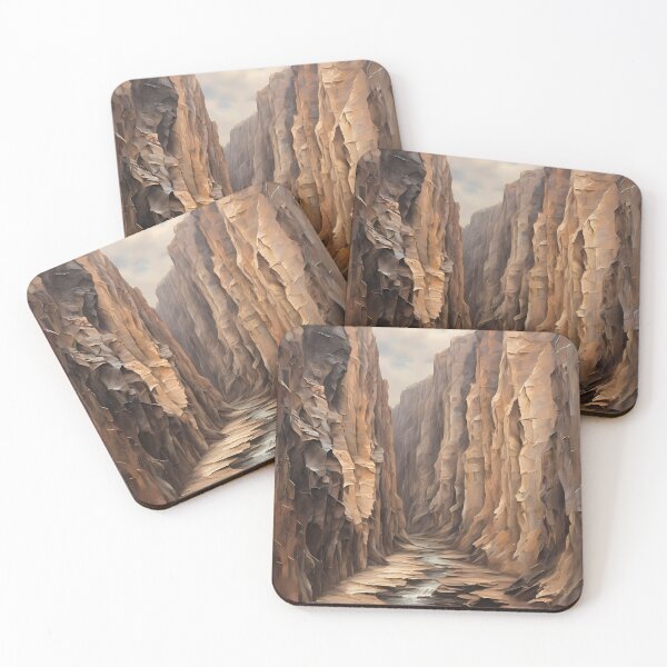 Item preview, A river flows through a gorge surrounded by sandstone, vintage oil painting designed and sold by CreativeSparkzz.