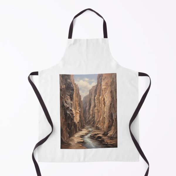Item preview, A river flows through a gorge surrounded by sandstone, vintage oil painting designed and sold by CreativeSparkzz.
